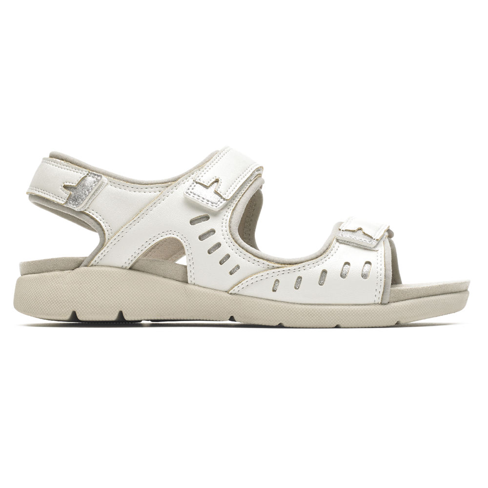 Rockport Womens Sandals White - Eileen Comfort - UK 349-PQIYCW